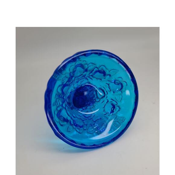 Vintage 1980’s Fenton Art Glass Royal Blue Owl Ring Holder 4.5" T - Picture 8 of 8